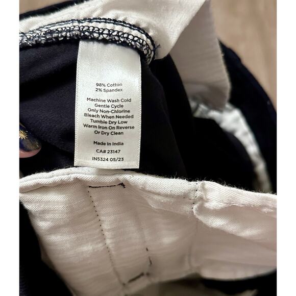 Talbots Navy Corduroy Pants 14 – Classic Mid-Rise Flare Leg Soft Cotton Blend - Picture 9 of 10